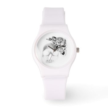 Skull And Roses Watch by deemac2 at Zazzle
