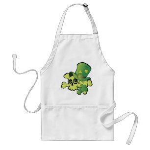 Skull and Shamrocks Adult Apron