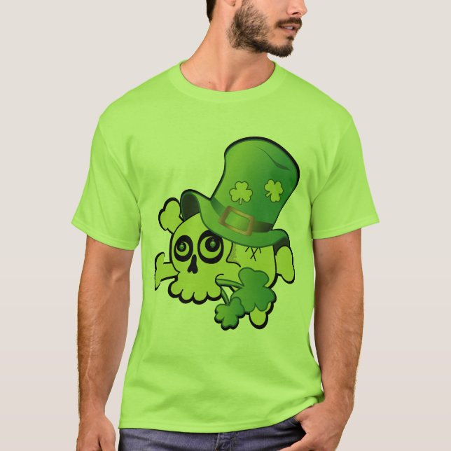 Skull and Shamrocks T-Shirt (Front)