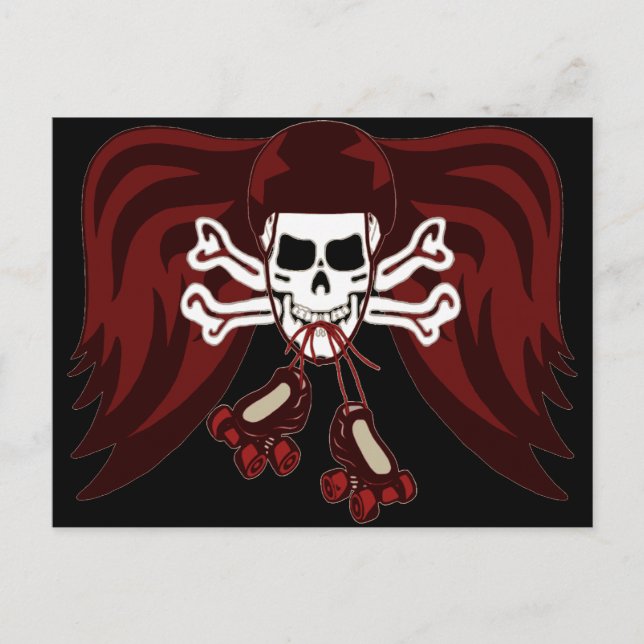 skull and skates postcard (Front)