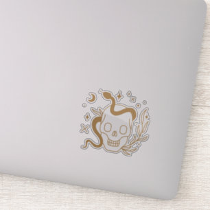 Skull and snake sticker
