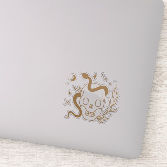 Skull and snake sticker (Detail)