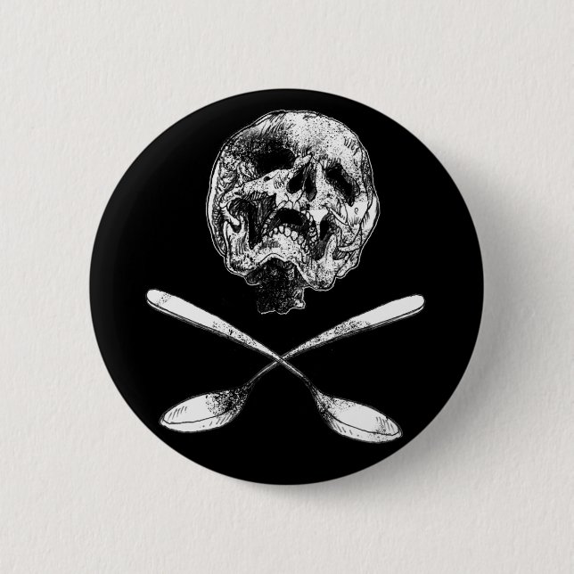 Skull and Spoons Button (Front)