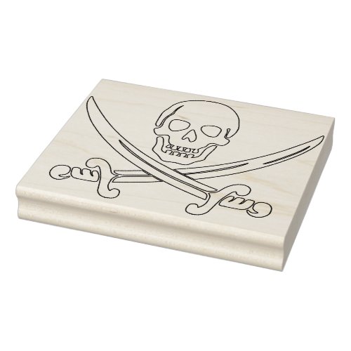 Skull and swords illustration art stamp