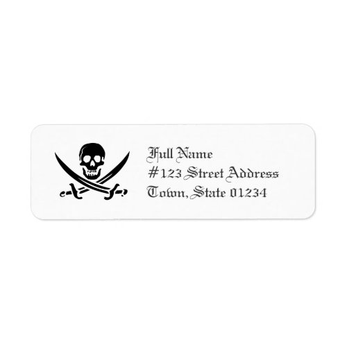 Skull and Swords Mailing Labels