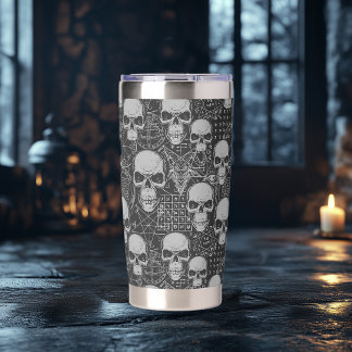 Skull and Symbol Gothic Design Insulated Tumbler