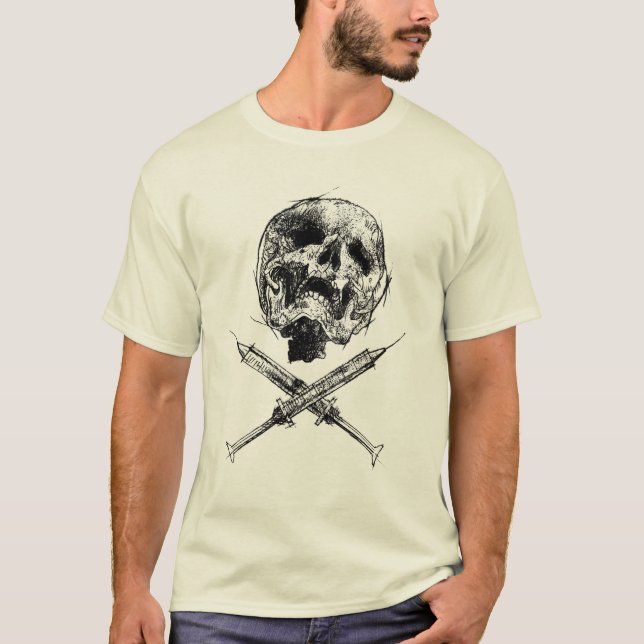 Skull and Syringes T-Shirt (Front)