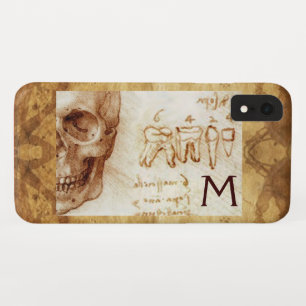 SKULL AND TEETH ,DENTAL CLINIC ,DENTIST MONOGRAM iPhone XR CASE