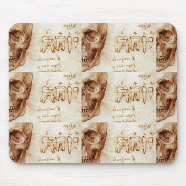 SKULL AND TEETH DENTAL CLINIC ,DENTIST MOUSE PAD (Front)
