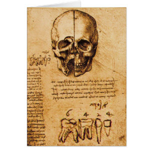 SKULL AND TEETH ,DENTAL CLINIC ,DENTIST Parchment Cards