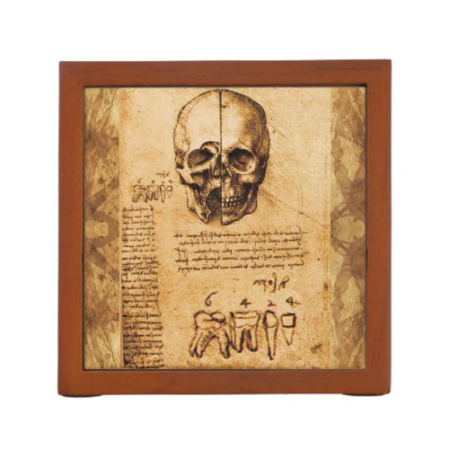 SKULL AND TEETH DENTAL CLINIC DENTIST Parchment Pencil Holder