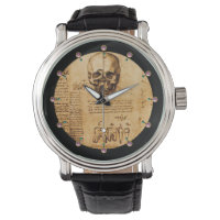 SKULL AND TEETH ,DENTAL CLINIC ,DENTIST Parchment Watch