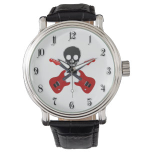 Skull and the crossed guitars watch