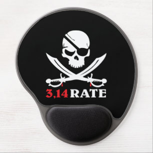 Skull and the pirate sabers gel mouse pad