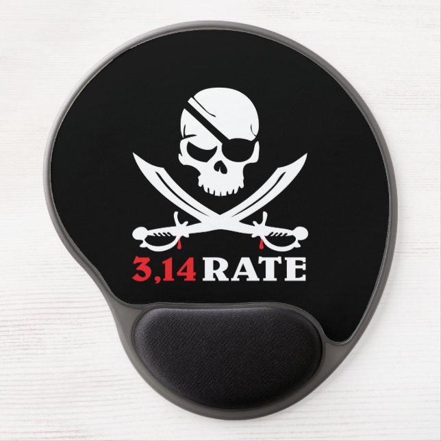Skull and the pirate sabers gel mouse pad (Front)
