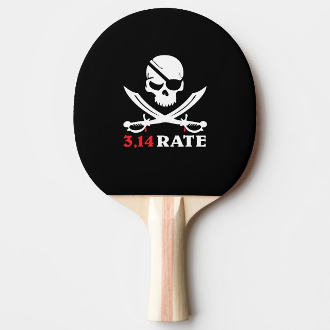 Skull and the pirate sabers ping pong paddle (Front)