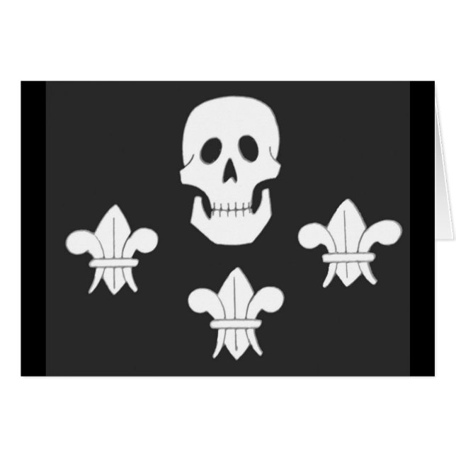 SKULL AND THREE LILES CARDS (Front Horizontal)