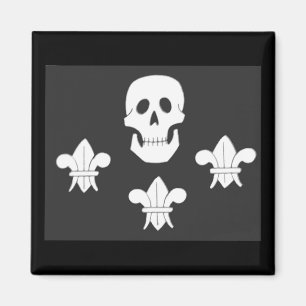 SKULL AND THREE LILES MAGNET