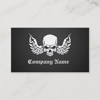 Skull And Wings Business Card by TheBizCard at Zazzle