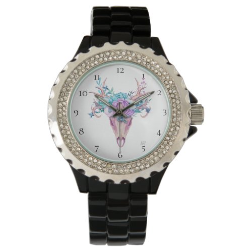  Skull Antlers Horn Boho Flowers Tribal Beachy Watch