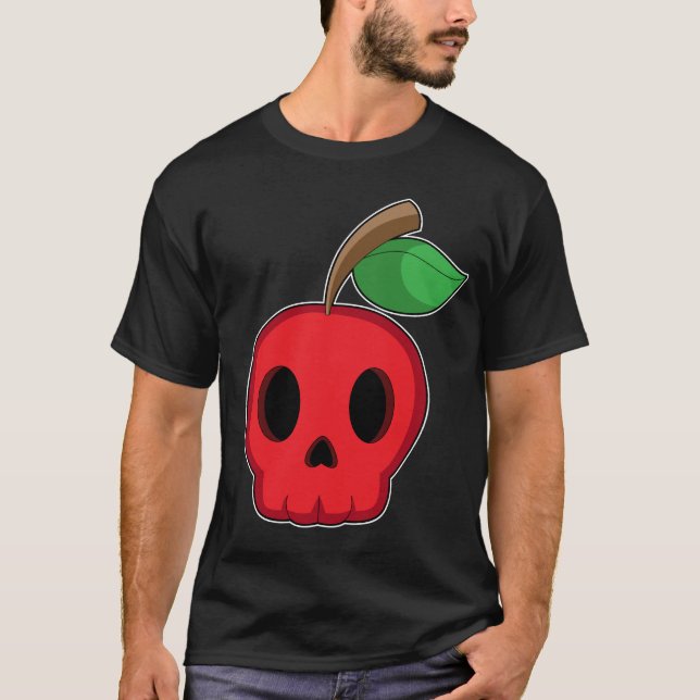 Skull Apple Halloween T-Shirt (Front)