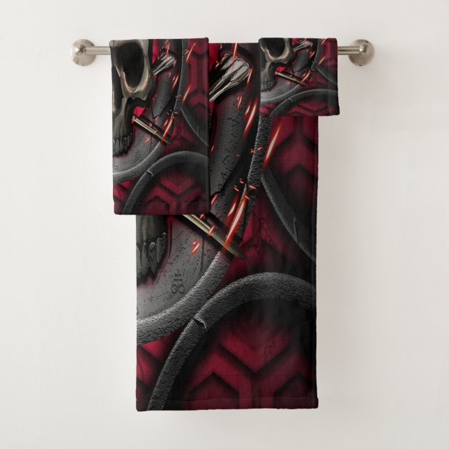 skull Ars Longa Vita Brevis Bath Towel Set (Insitu)