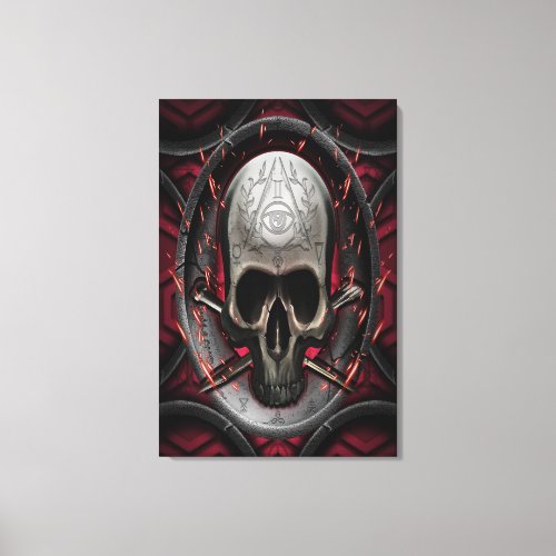 Skull Ars longa Vita brevis Canvas Print