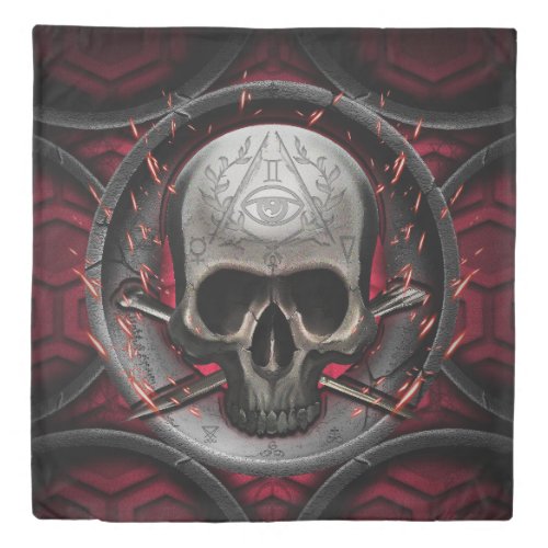 skull Ars Longa Vita Brevis Duvet Cover