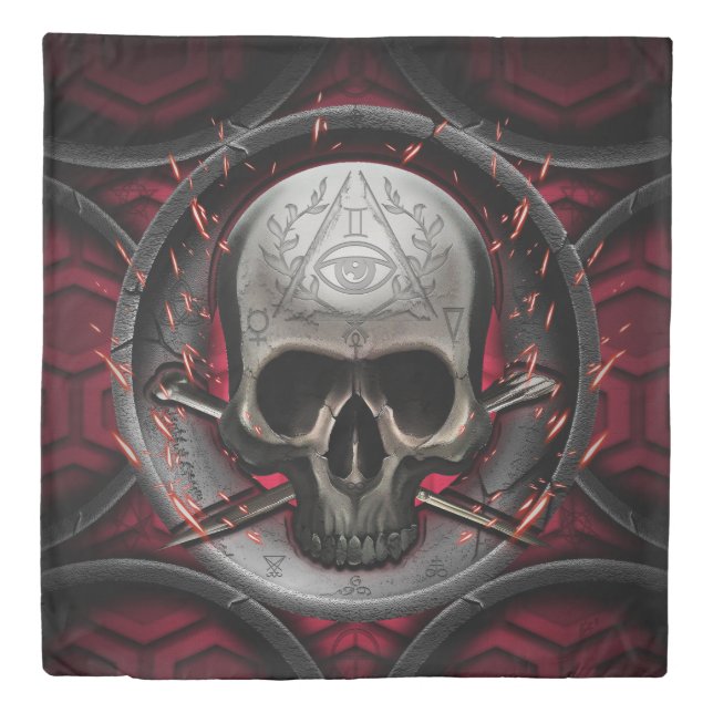 skull Ars Longa Vita Brevis Duvet Cover (Front)