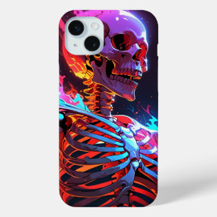 Skull art iPhone 15 plus case