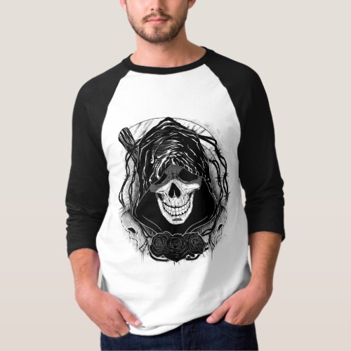 Skull art Design T_Shirt
