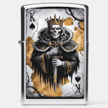 Skull Art King of Spades - Gothic Playing Card