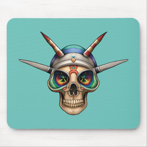 SKULL ART MOUSE PAD