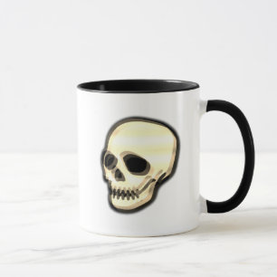 Skull Art Retro Vintage Duotone Design Mug