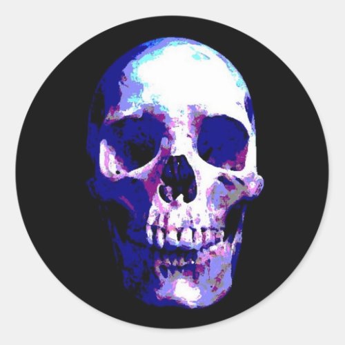 Skull Artwork Classic Round Sticker