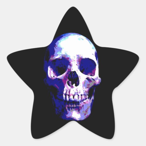 Skull Artwork Star Sticker