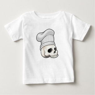 Skull as Cook with Chef hat Baby T-Shirt