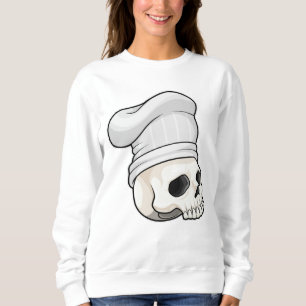 Skull as Cook with Chef hat Sweatshirt
