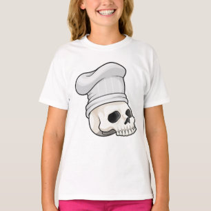Skull as Cook with Chef hat T-Shirt