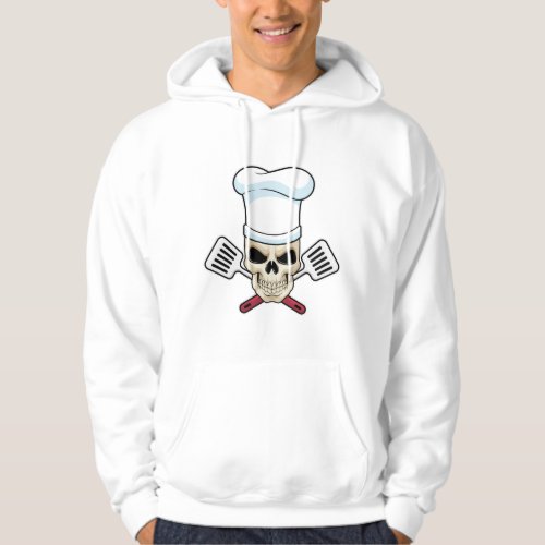 Skull as Cook with Cooking hat Hoodie