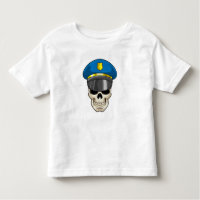 Skull as Police officer with Police hat