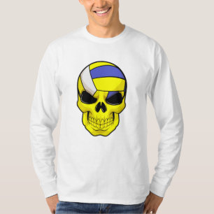Skull as Volleyball player with Volleyball T-Shirt