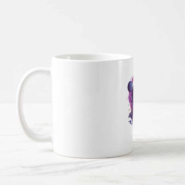 Skull Astronaut Explorer Coffee Mug (Left)