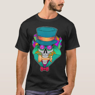 Skull at Chess with Chess piece Rook T-Shirt