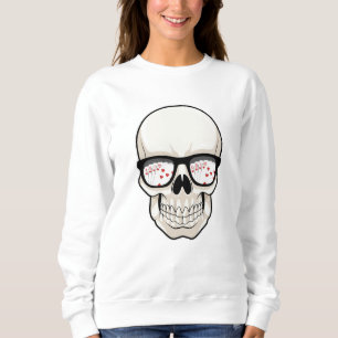 Skull at Poker with Sunglasses Sweatshirt