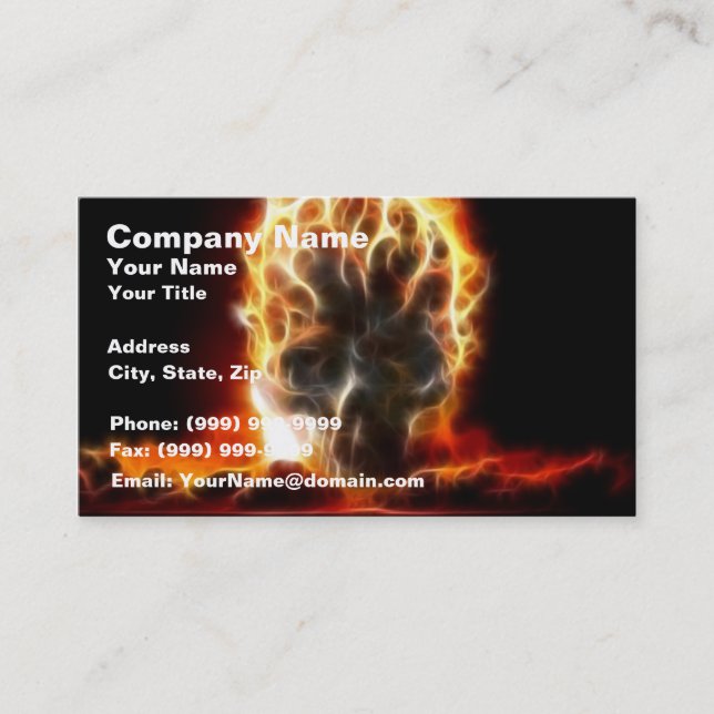Skull Atomic Bomb Business Card (Front)