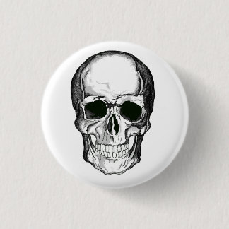 Skull badge pinback button