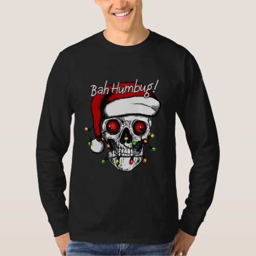 Skull Bah Humbug Shirt Funny Santa With Christmas