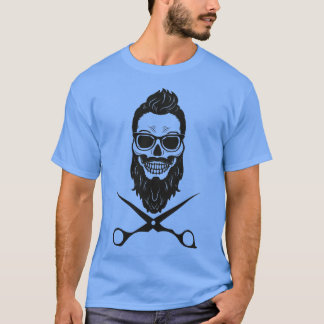 skull barber shop 1 T-Shirt