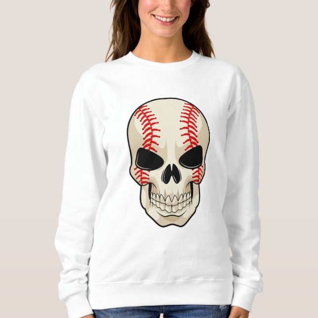 Skull Baseball Sports Sweatshirt (Front)